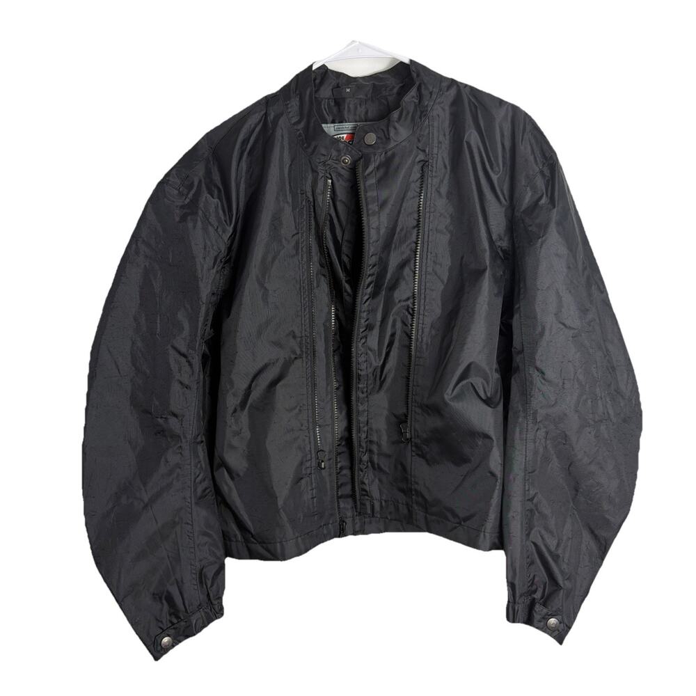 Joe Rocket Black Polyester Motorcycle Jacket Size 24.5" Pit-to-Pit Biker Gear